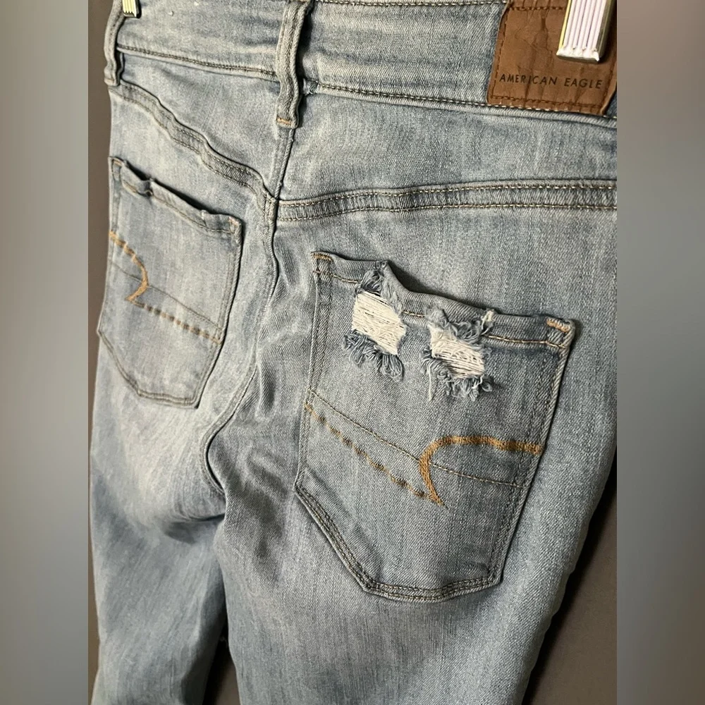 American Eagle Ne(x)t Level Stretch Distressed Skinny Jeans 6 - Picture 4 of 8